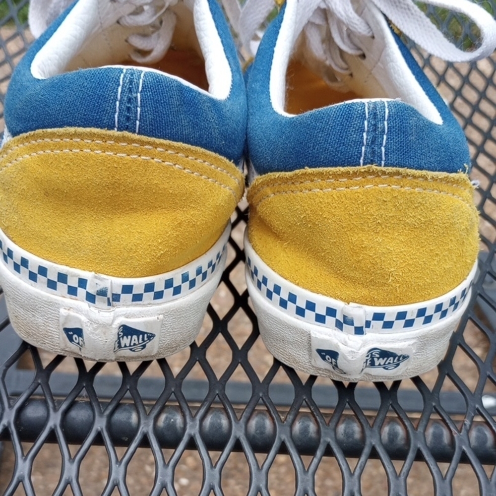 Vans Kids Blue and Yellow Sneakers / BIG GIRLS - Picture 4 of 5